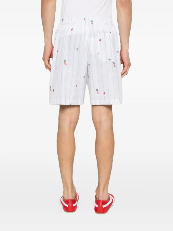 Jacquemus The Caleçon ストライプ ショートパンツ | ホワイト 