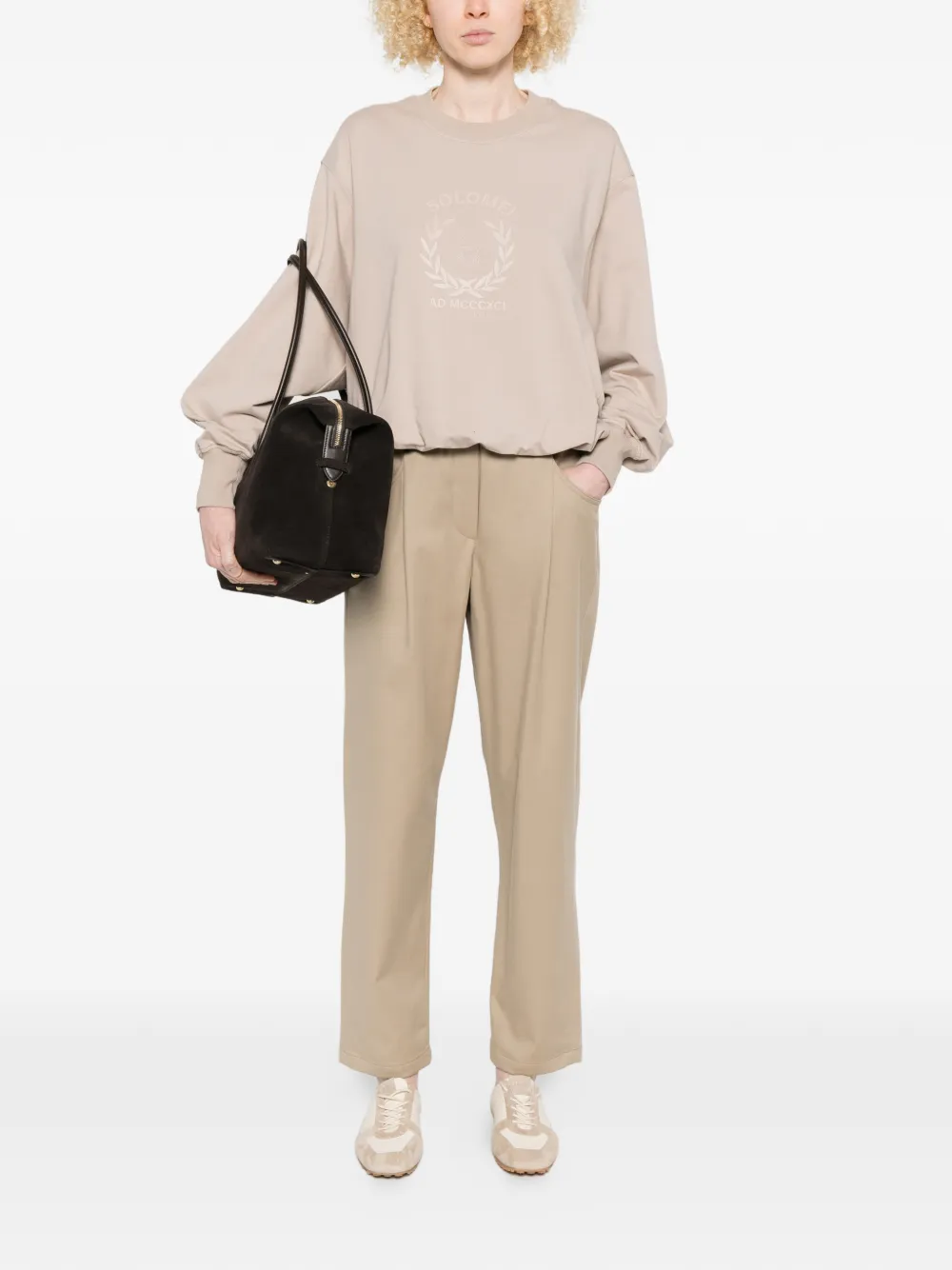  Brunello Cucinelli Graphic Crew-neck Sweatshirt - Neutrals 