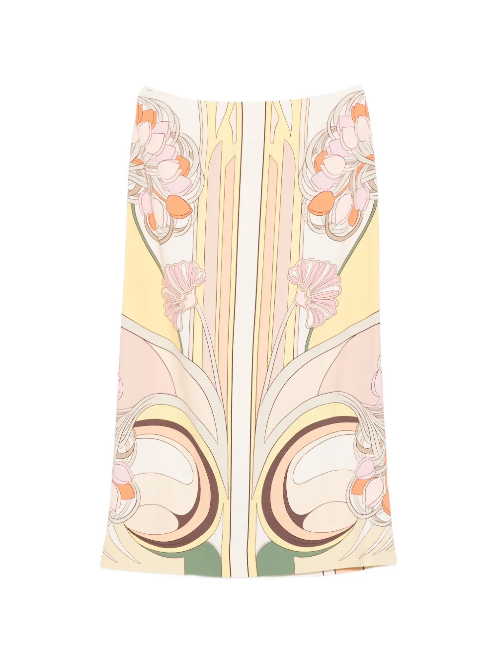 La DoubleJ floral-print midi skirt - Toni neutri