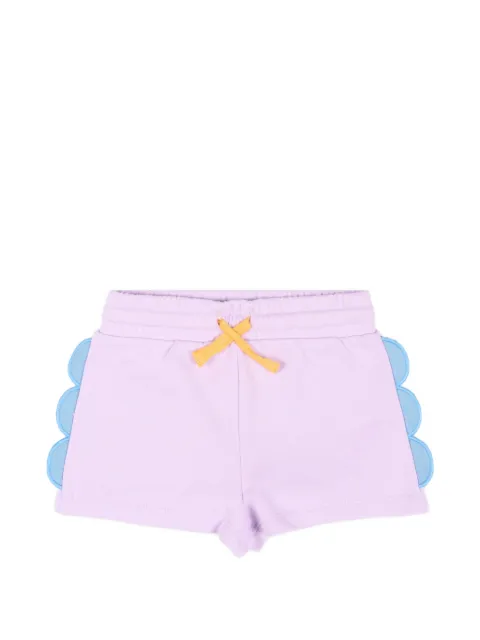 Stella McCartney Kids shorts deportivos festoneados