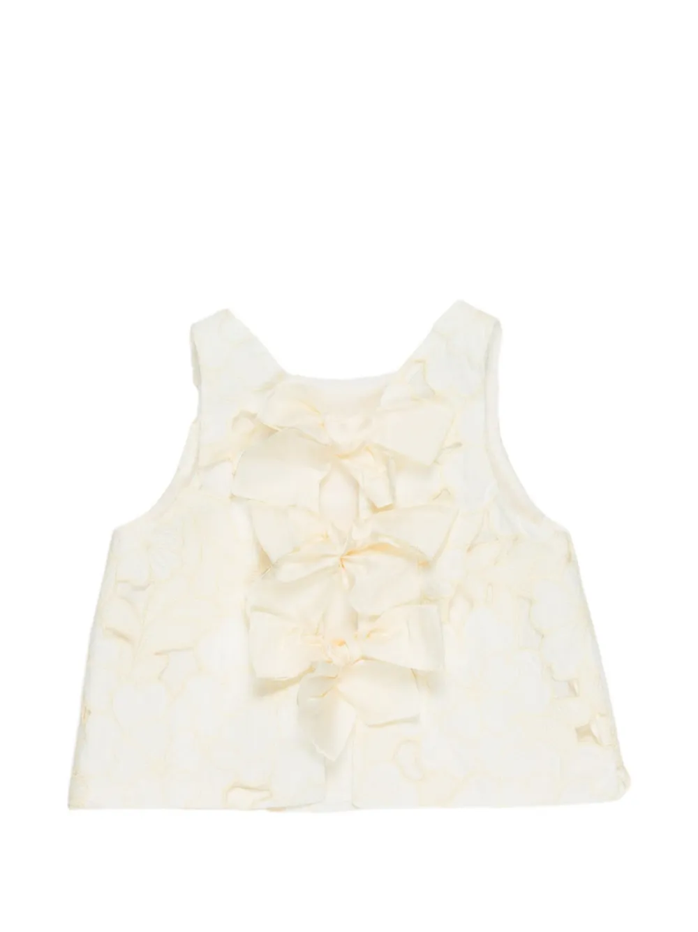  Miss Grant Kids Bow-embellished Top - White 