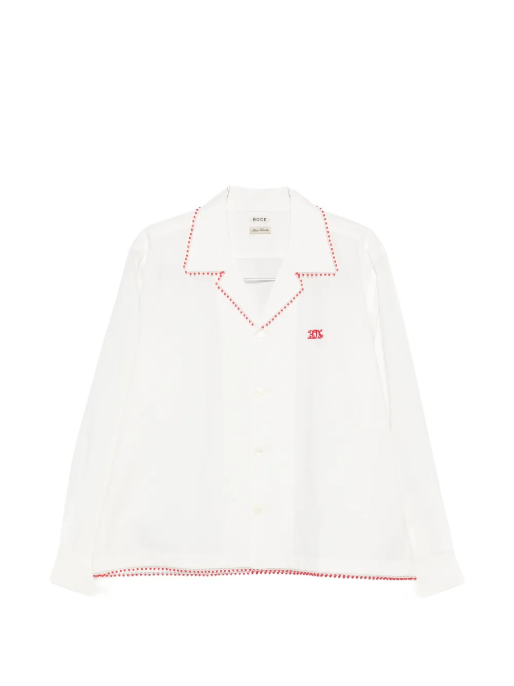 BODE Redbud long-sleeve shirt - Bianco