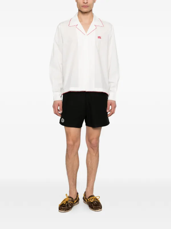 BODE Redbud long-sleeve Shirt | White | FARFETCH JO