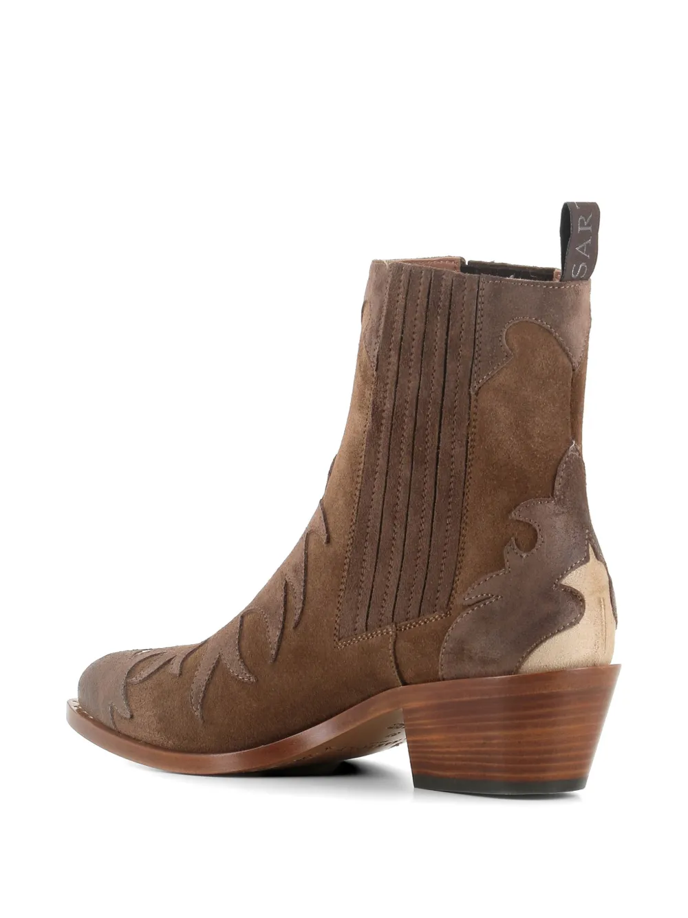 Sartore Laarzen met Western-stijl en vlakken Bruin