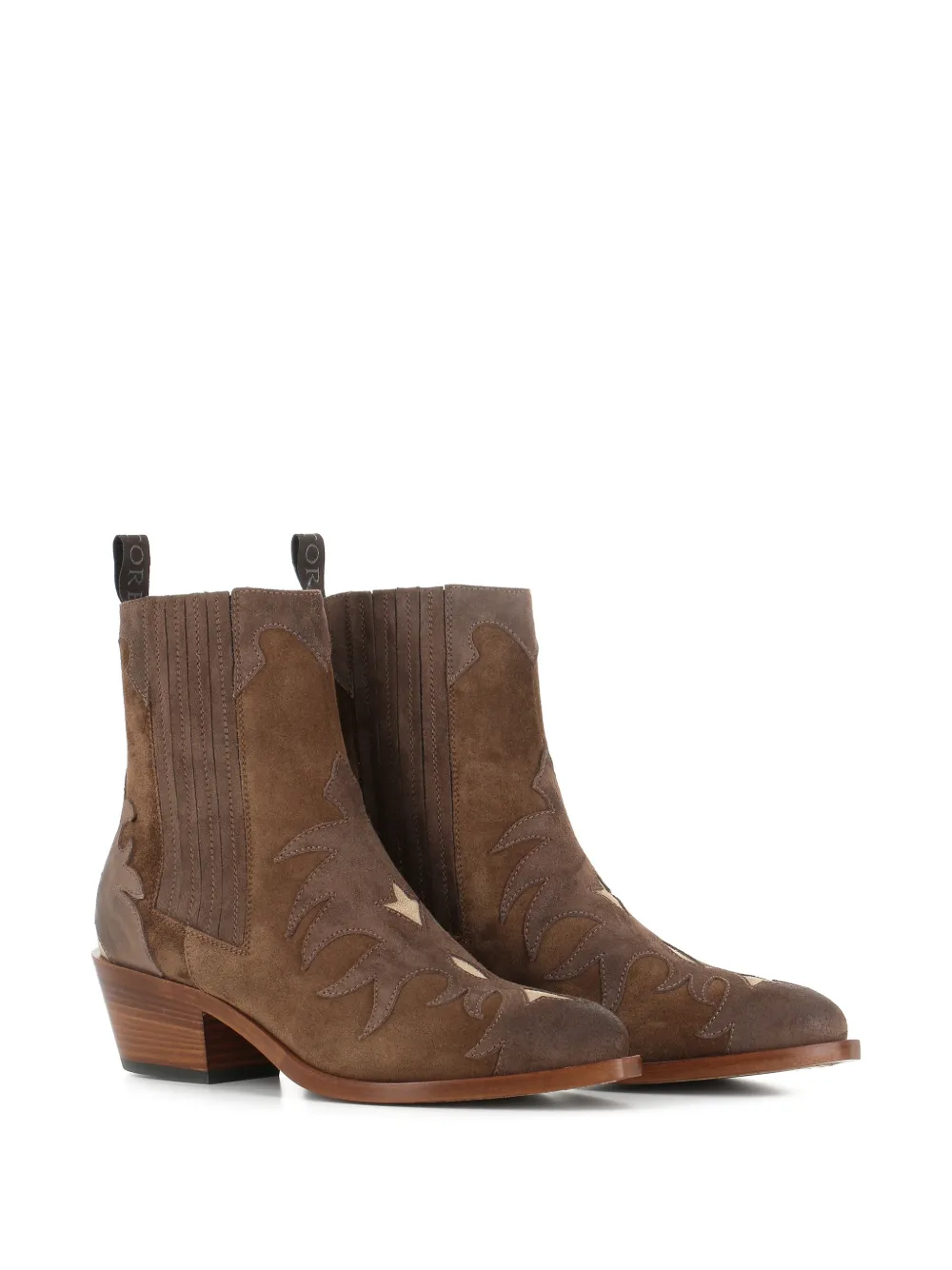 Sartore Laarzen met Western-stijl en vlakken Bruin