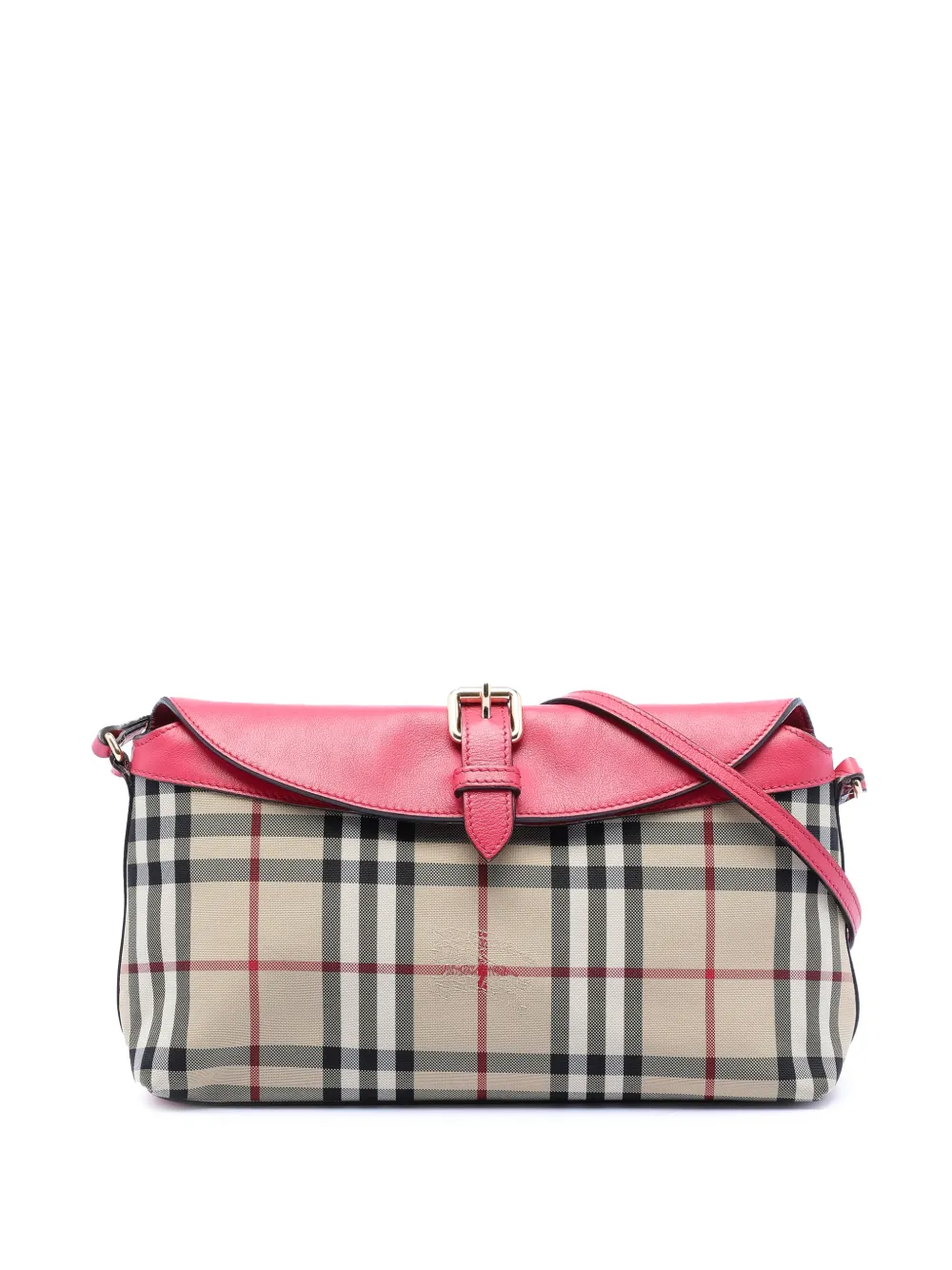 Burberry Pre-Owned 2000-2017 Haymarket Check Canvas Leah crossbody bag - Marrone