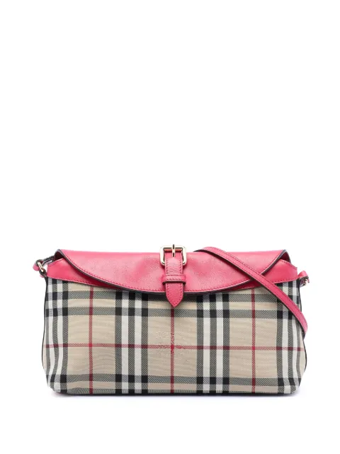 Burberry Pre-Owned 2000-2017 Haymarket Check Canvas Leah crossbody bag