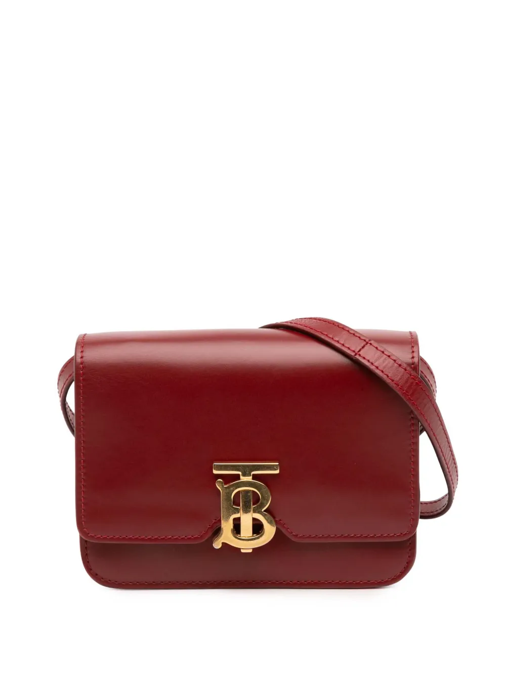 Burberry Pre-Owned 2018-2023 Mini Leather TB crossbody bag - Rosso