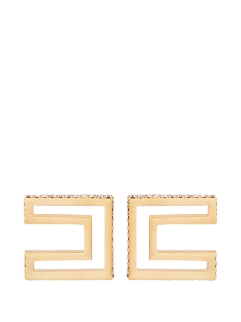 Elisabetta Franchi logo-motif earrings - Oro