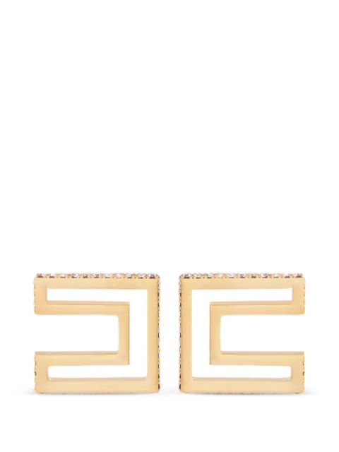 Elisabetta Franchi أقراط بنقش شعار الماركة 