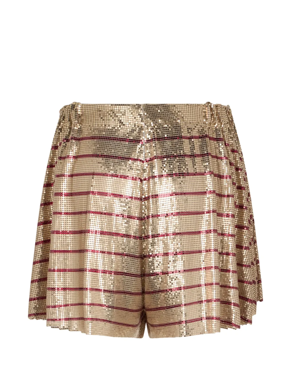 Rabanne Gestreepte shorts Goud