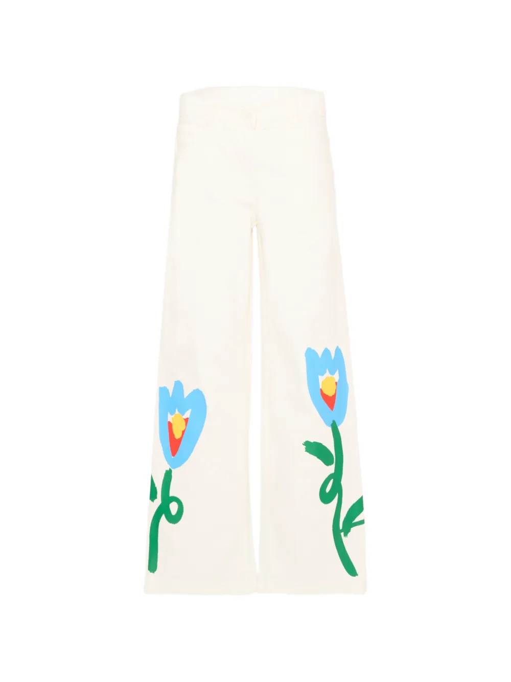 Stella McCartney Kids floral trousers - Bianco