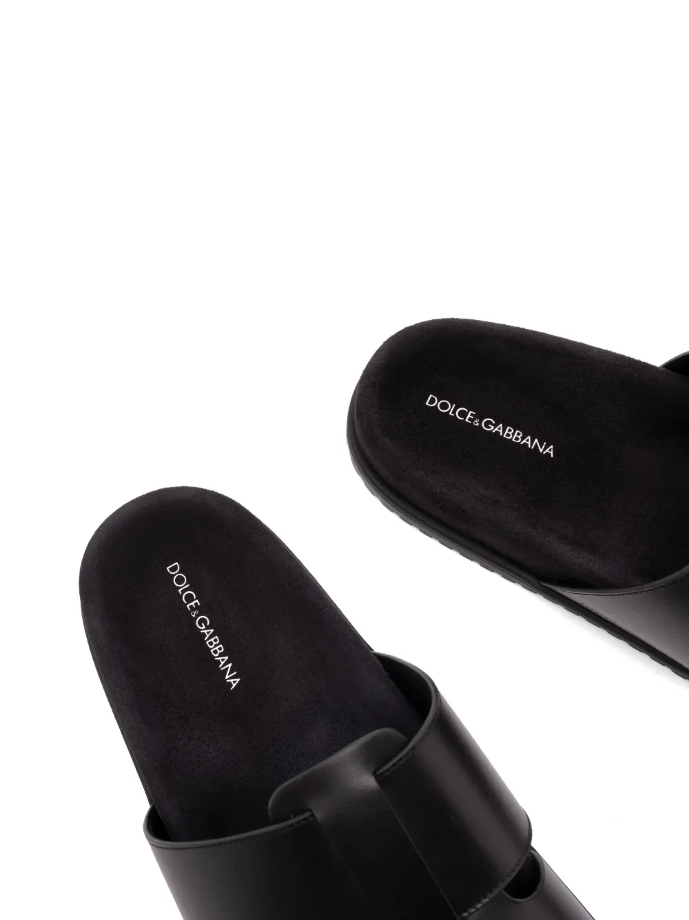 Dolce & Gabbana Leren sandalen Zwart