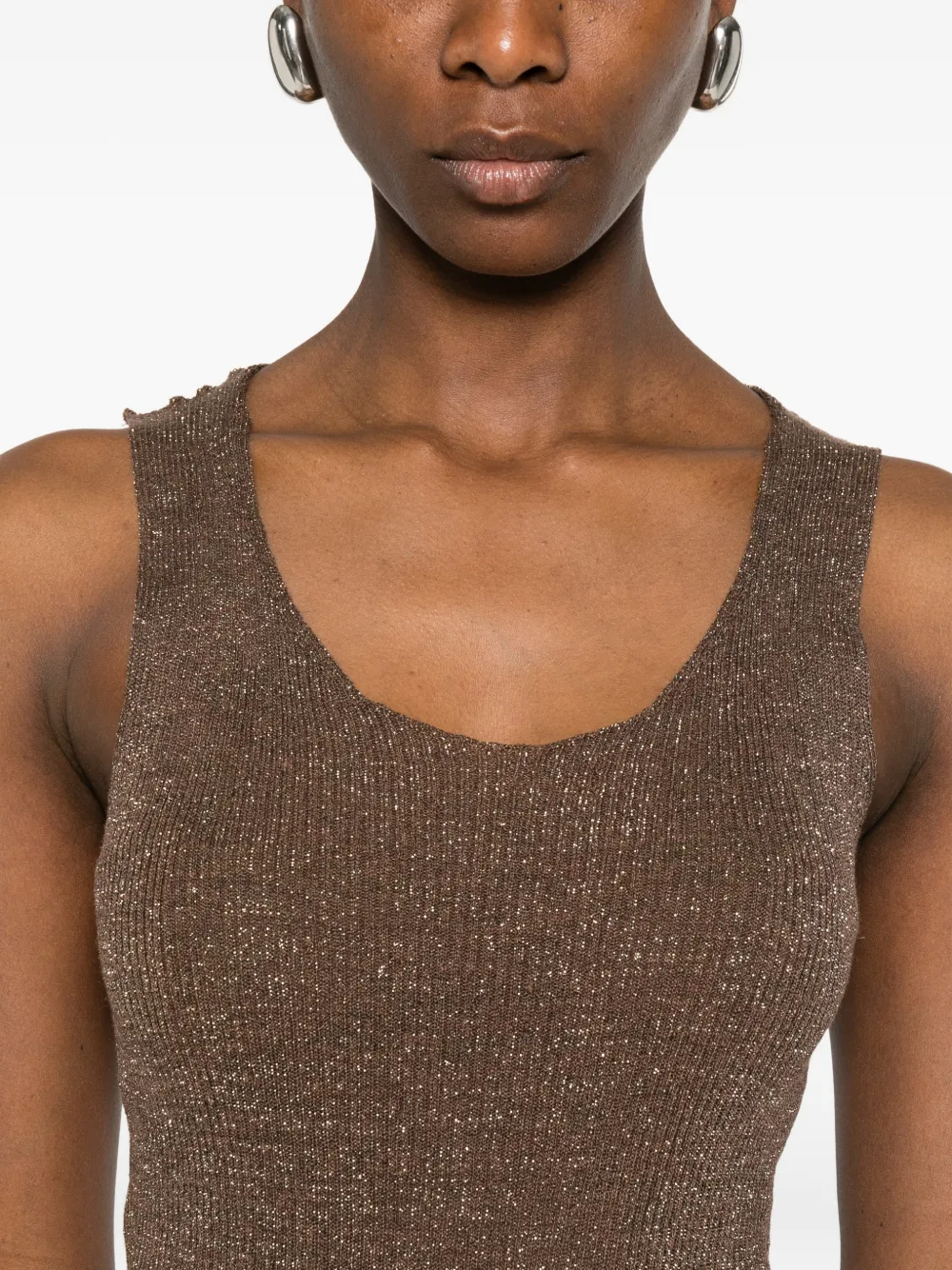 TWINSET Lurex top Bruin