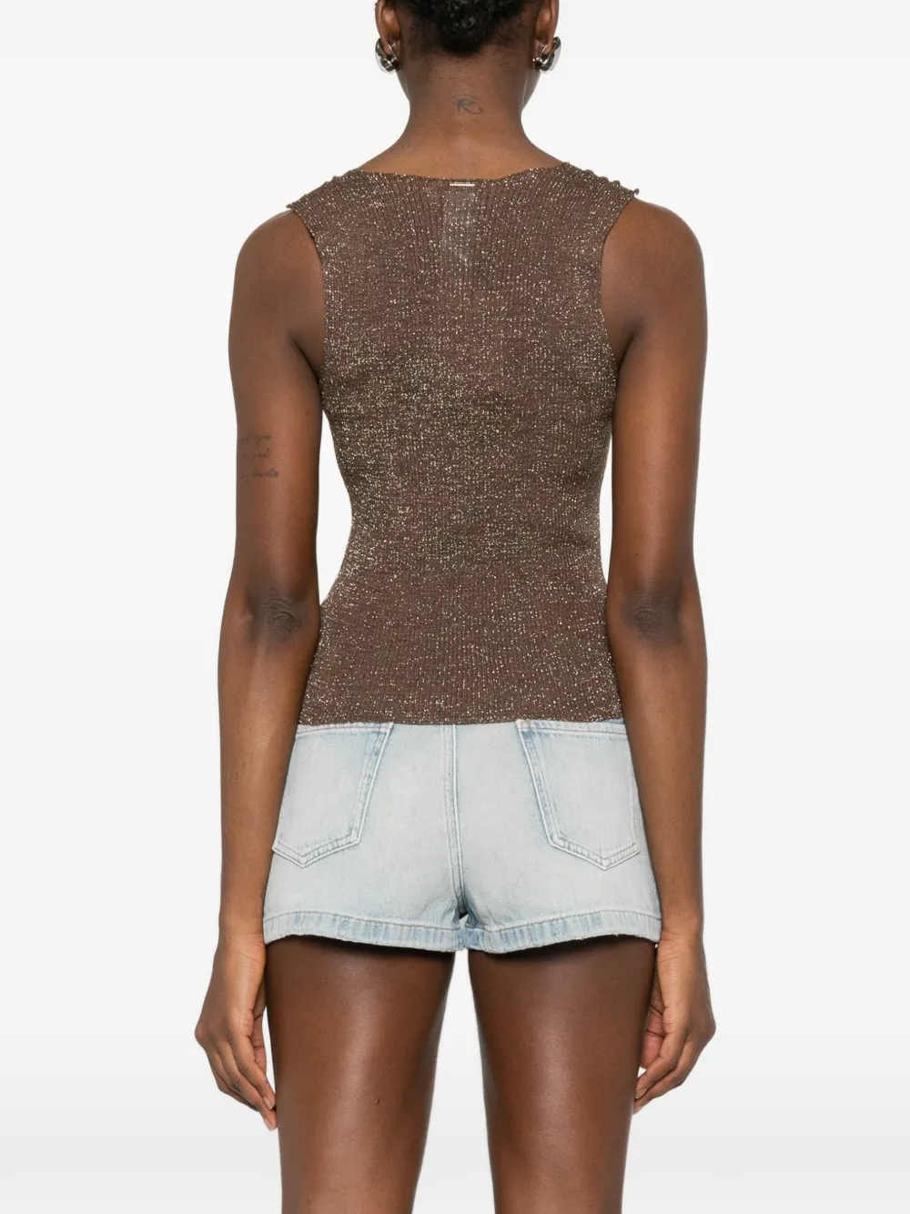 TWINSET Lurex top Bruin