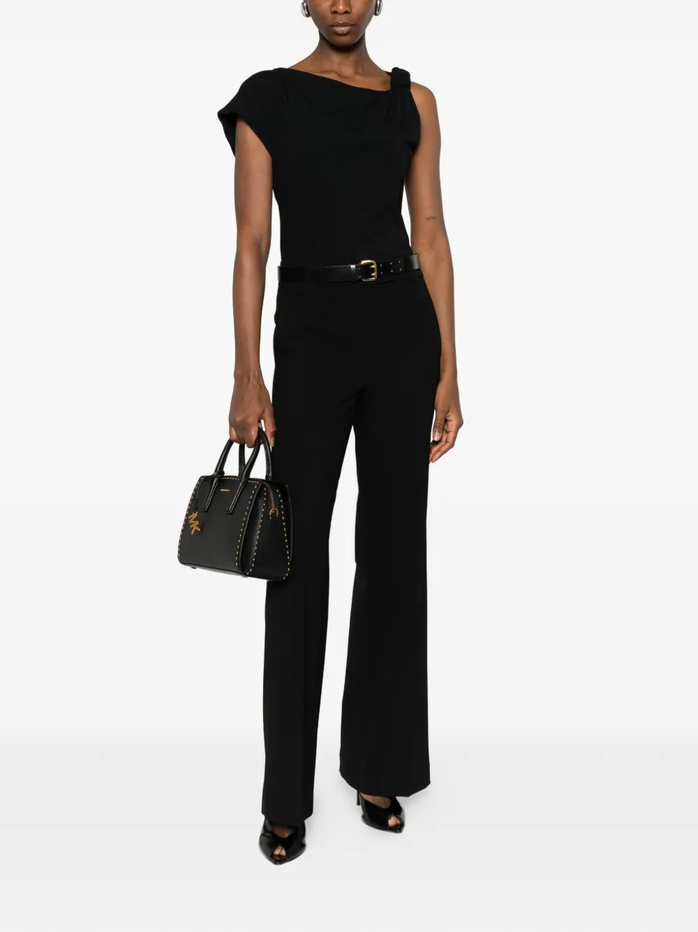 PINKO T-shirt met geknoopt detail Zwart