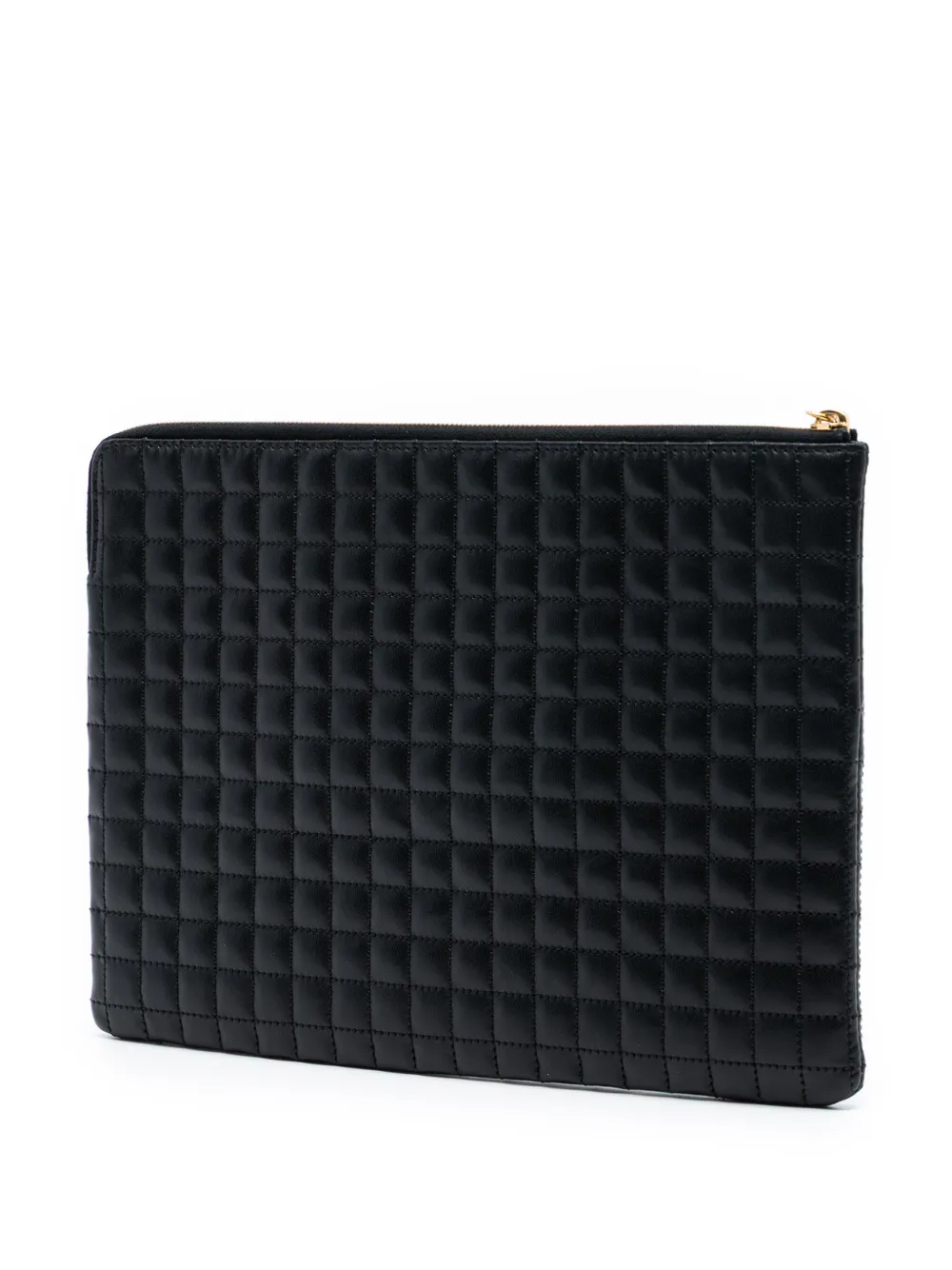 2018 Quilted Calfskin C Charm Pouch Clutch Bag