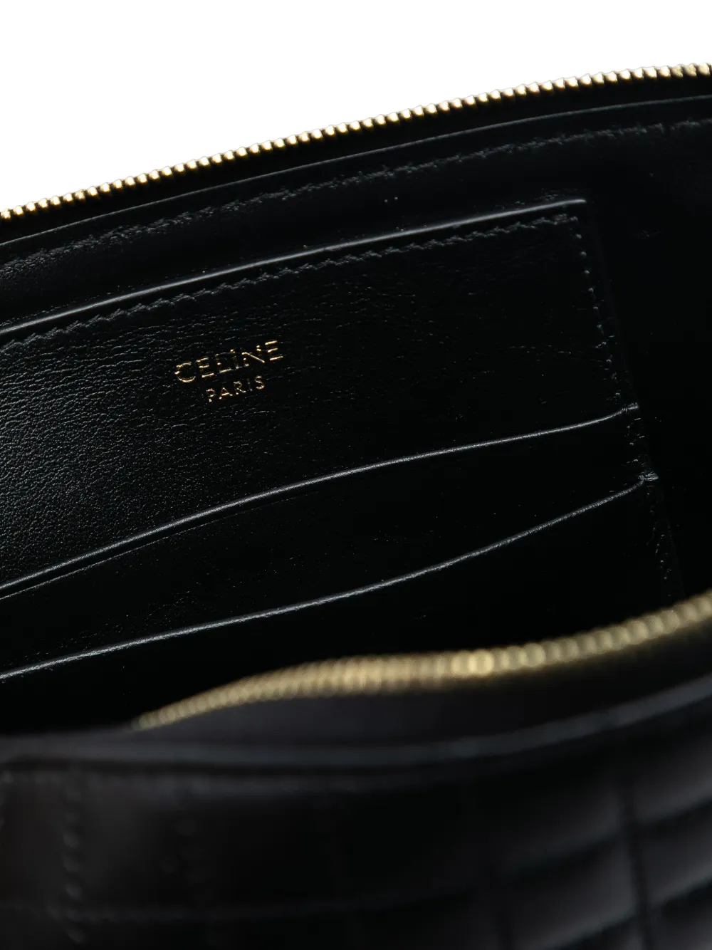 2018 Quilted Calfskin C Charm Pouch Clutch Bag