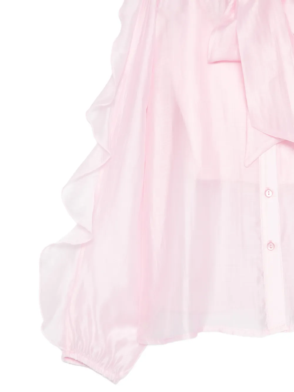 Miss Grant Kids Gestrikt shirt met ruches Roze