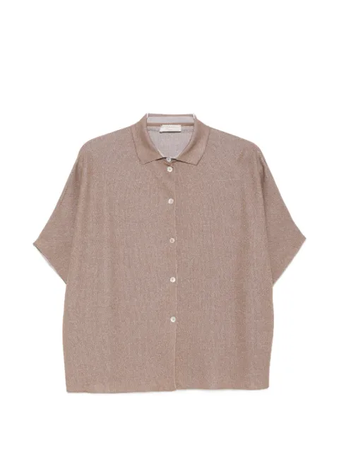 Intrecci button-up short-sleeve shirt