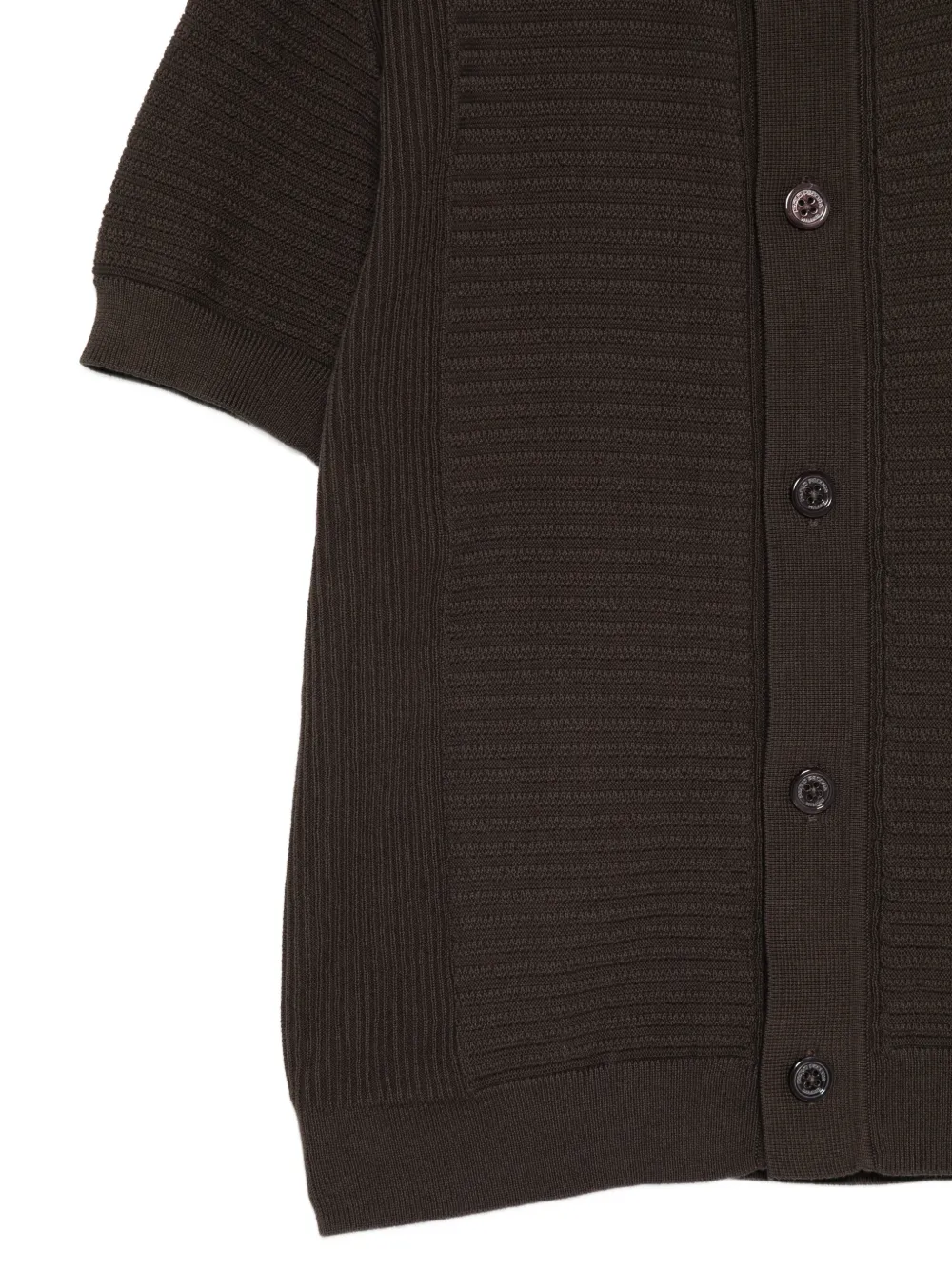 Paolo Pecora Kids Shirt met korte mouwen en knopen Bruin
