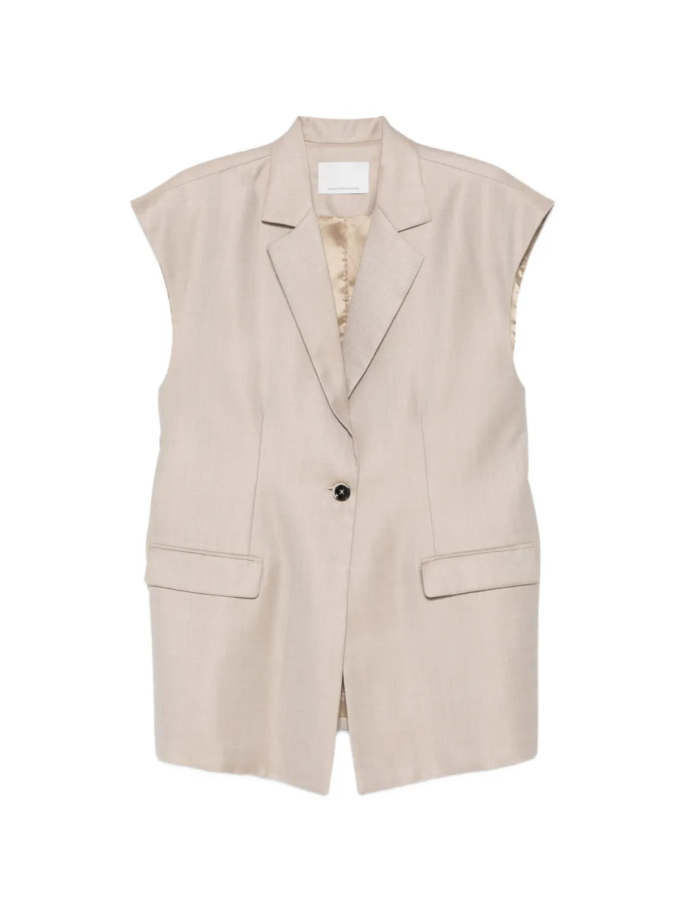 Nine In The Morning Taylor sleeveless button waistcoat - Neutrals