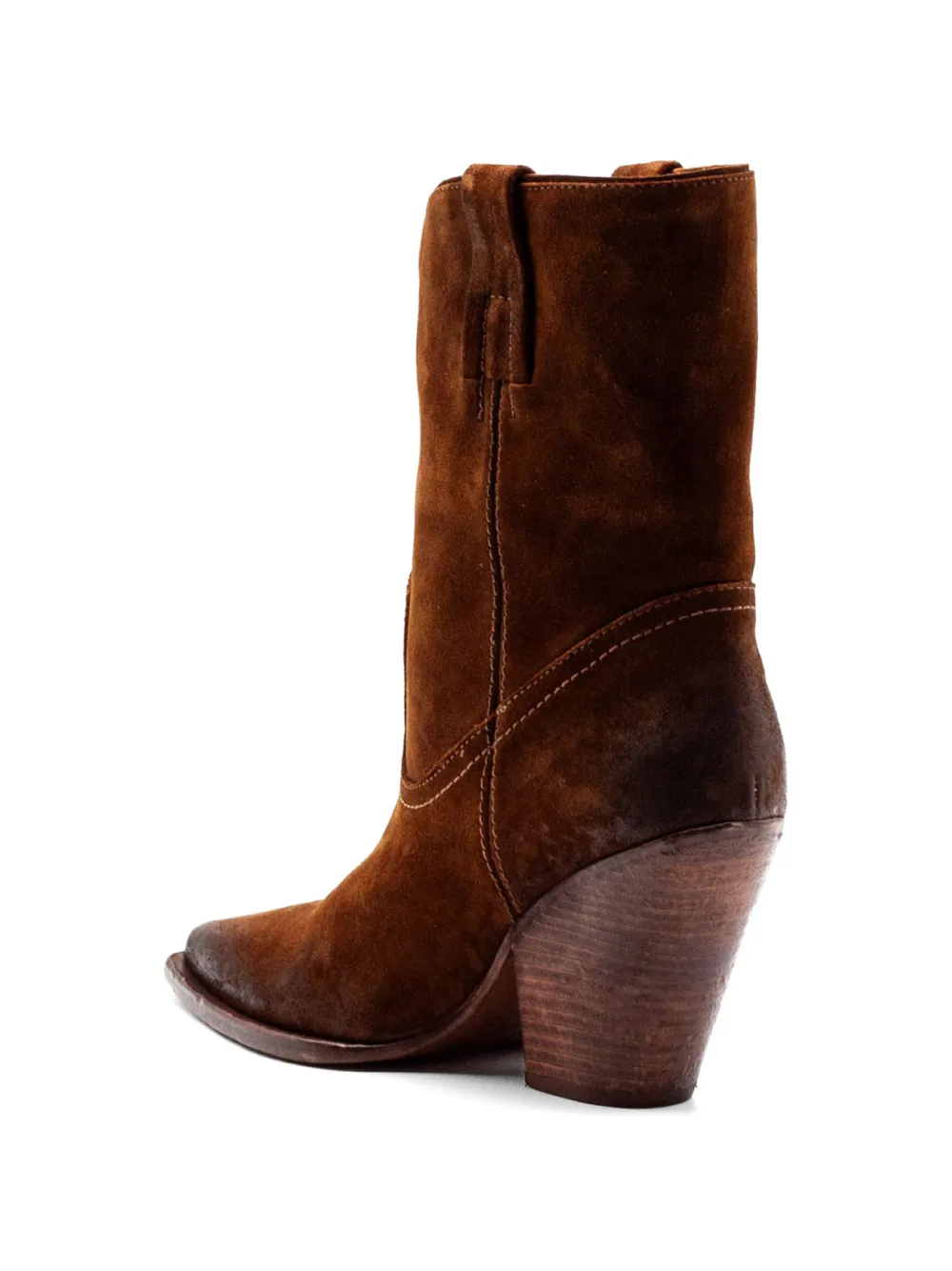 Elena Iachi Enkellaarzen met puntige neus Bruin