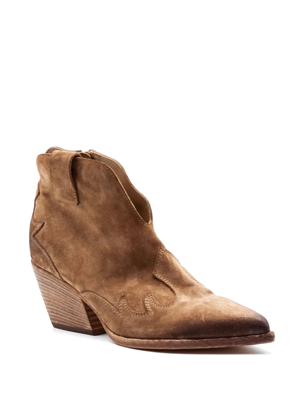 Elena Iachi Laarzen met stiksel Bruin