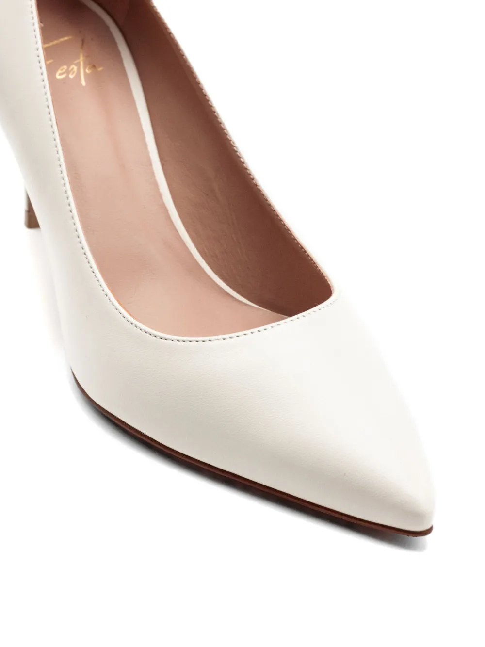 Festa Milano Leren pumps Wit