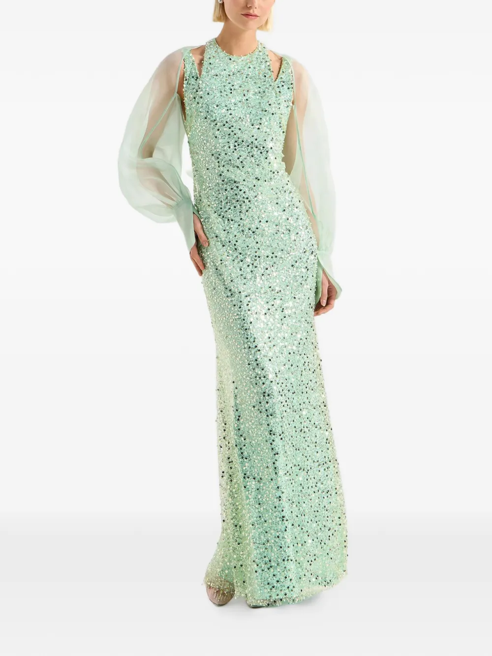  Genny Silk Bolero Jacket - Green 