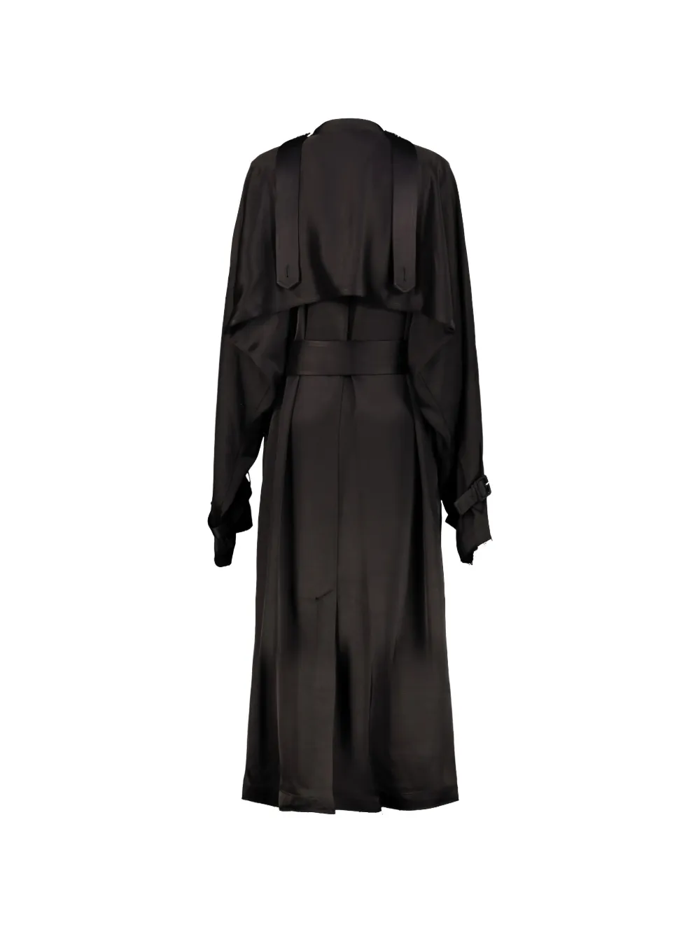 TOTEME Satijnen trenchcoat Zwart