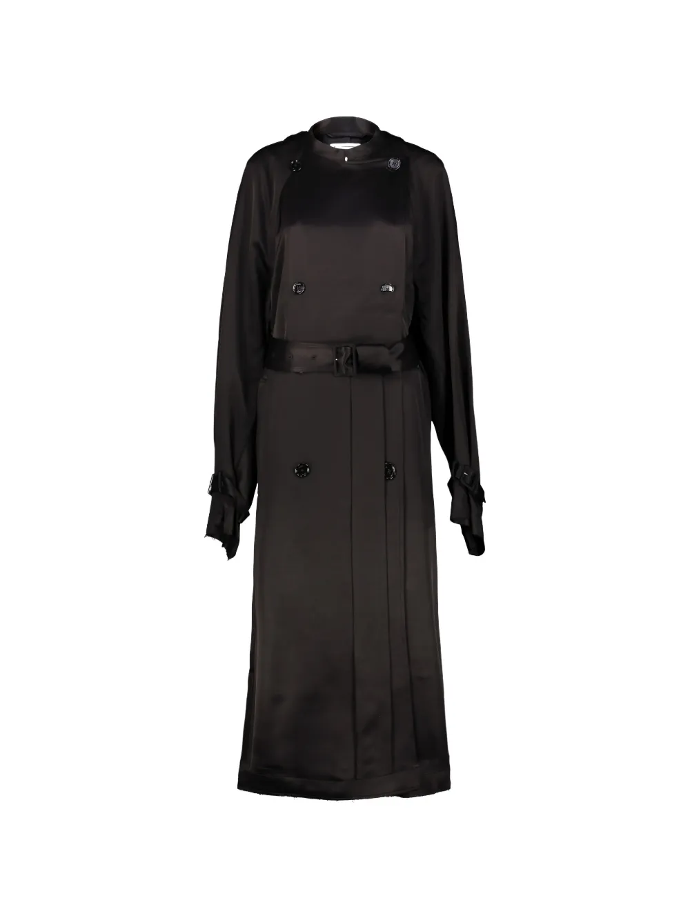 TOTEME satin trenchcoat - Nero