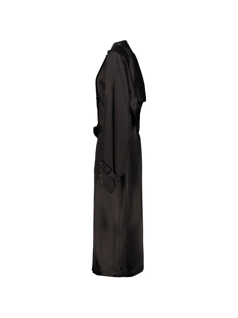 TOTEME Satijnen trenchcoat Zwart