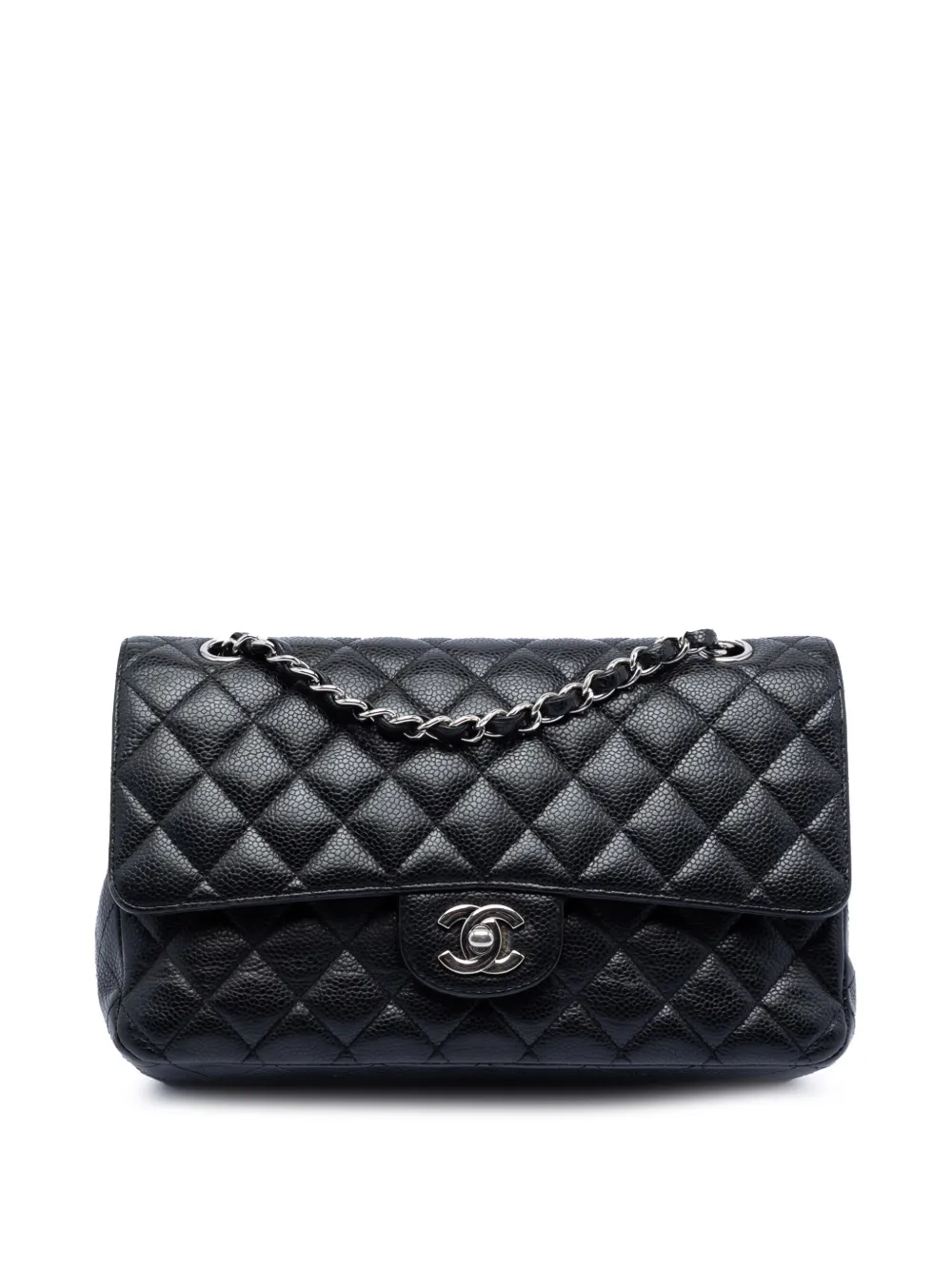 CHANEL Pre-Owned 2009-2010 Medium Classic Caviar Double Flap shoulder bag - Nero