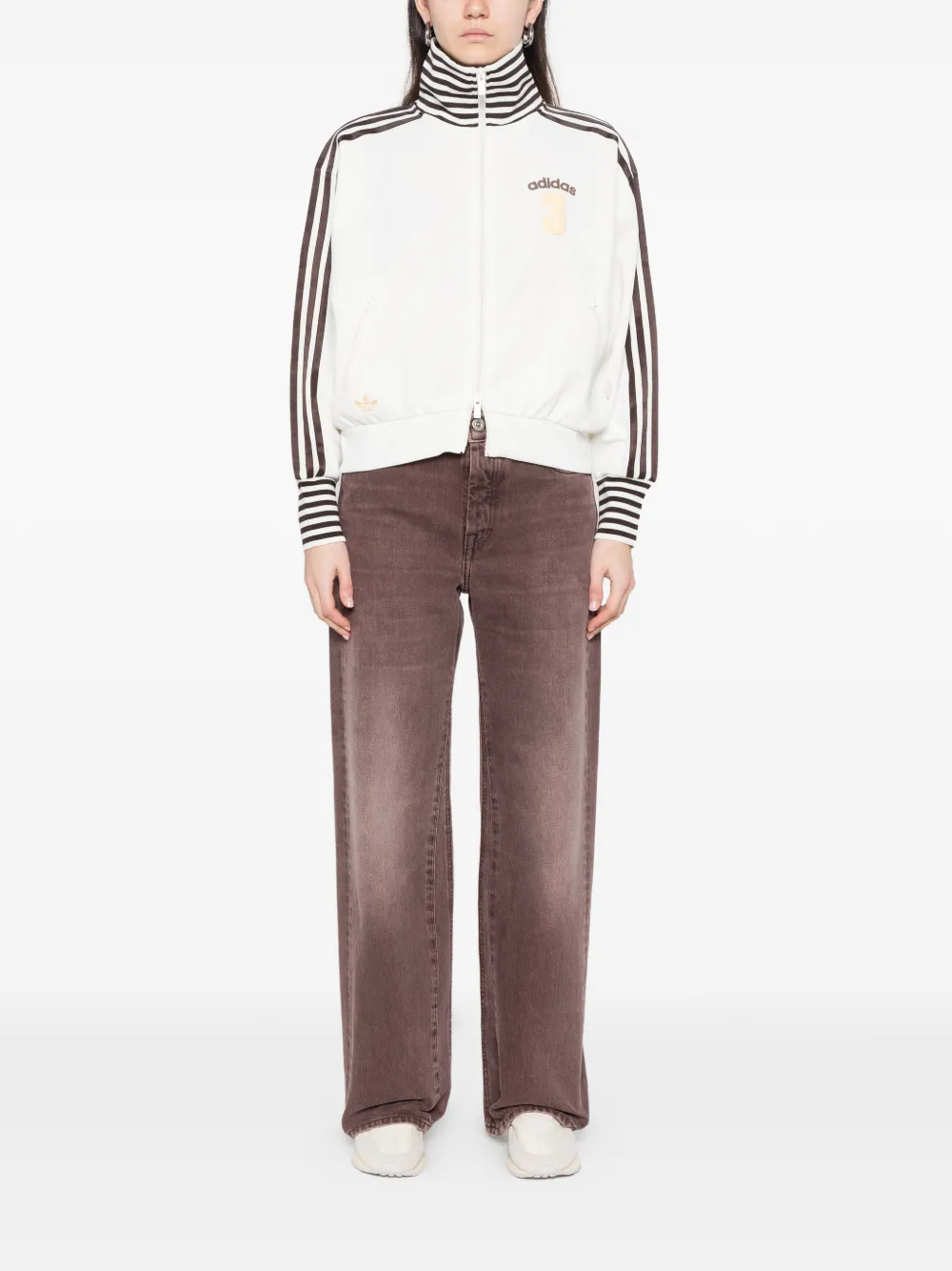 adidas Sweater met rits Wit