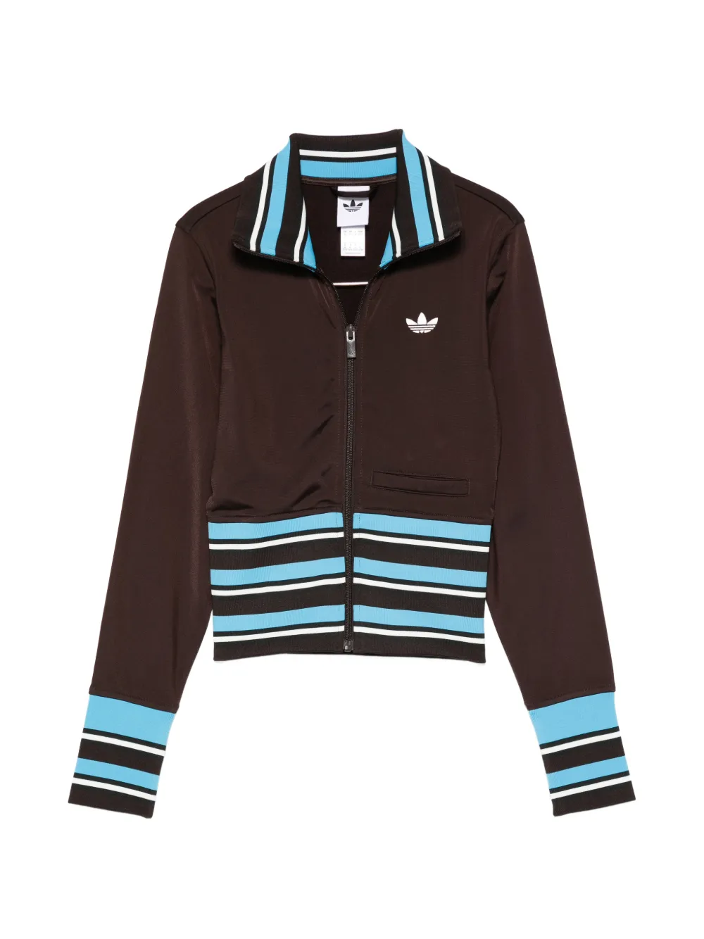 adidas striped zip sweatshirt - Marrone