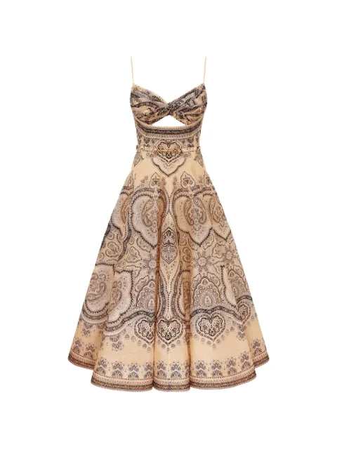 ZIMMERMANN Luna twist printed midi dress