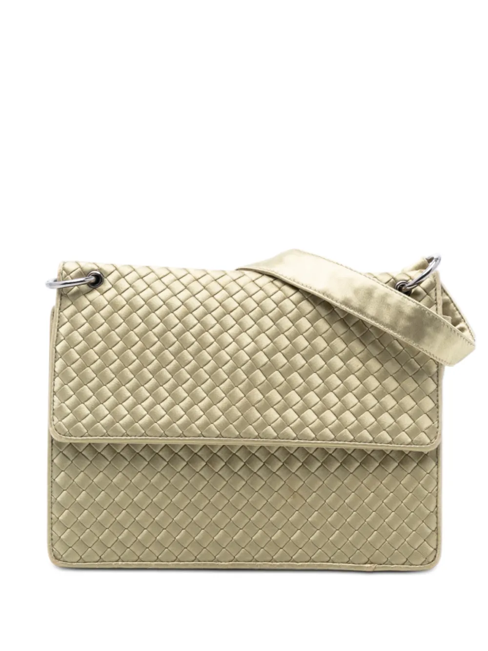 Bottega Veneta Pre-Owned 20th Century Satin Intrecciato Flap shoulder bag - Oro