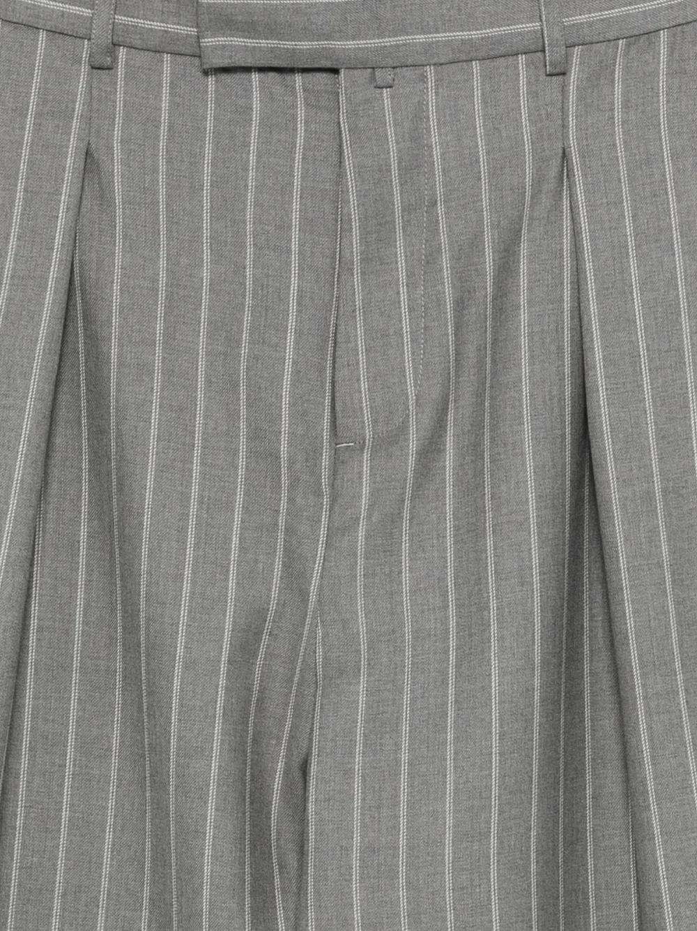 Pinstriped Pleated Trousers