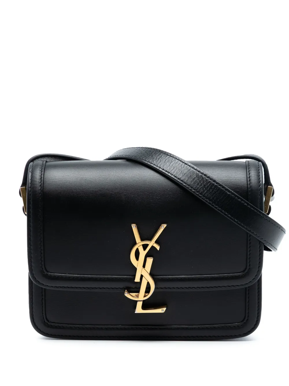 Saint Laurent Pre-Owned 2021 Small Calfskin Solferino Satchel In Box crossbody bag - Nero