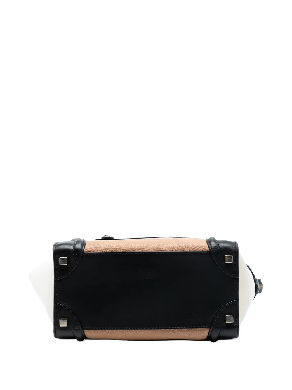 2013 Micro Tricolor Leather Luggage Tote Handbag