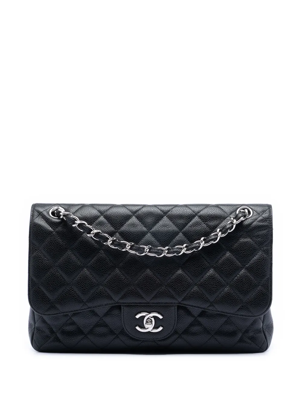 CHANEL Pre-Owned 2011 Jumbo Classic Caviar Double Flap shoulder bag - Nero