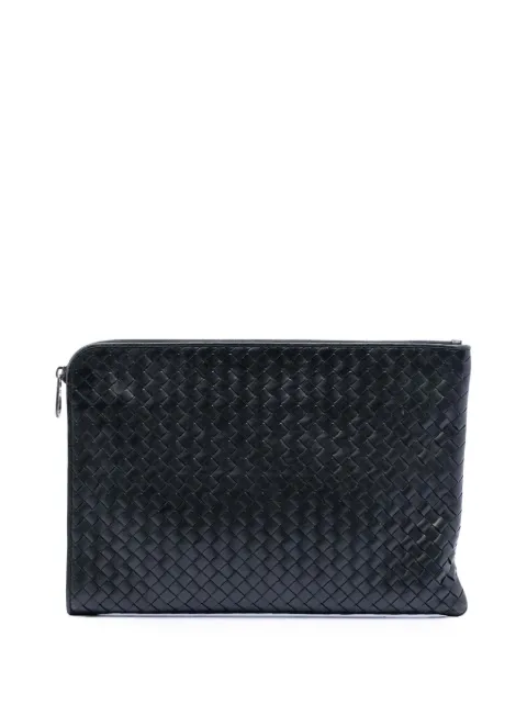 Bottega Veneta Pre-Owned شنطة كلاتش جلد بتصميم إنترشياتو 2012-2025