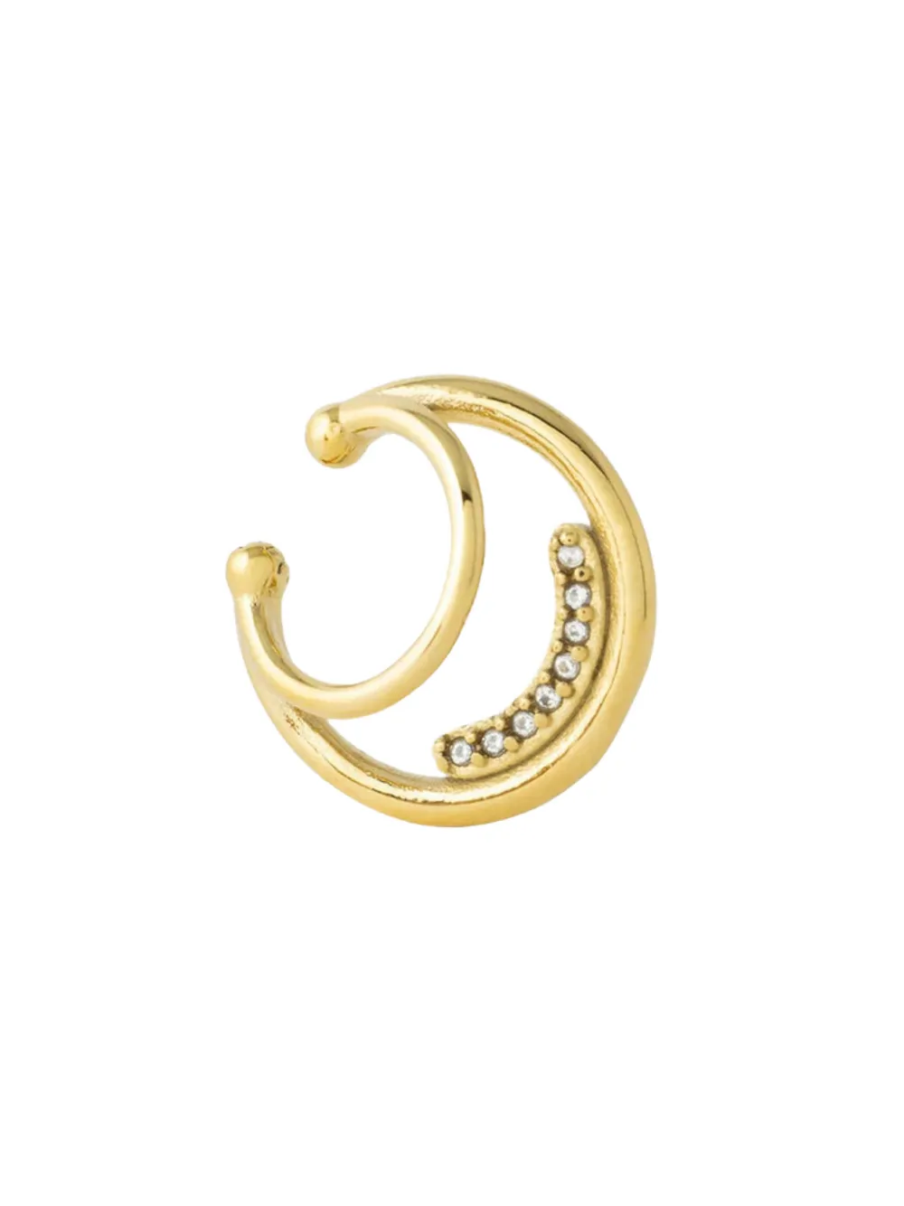 Yparis Maris G Embellished Circle Ear Cuff In Purple