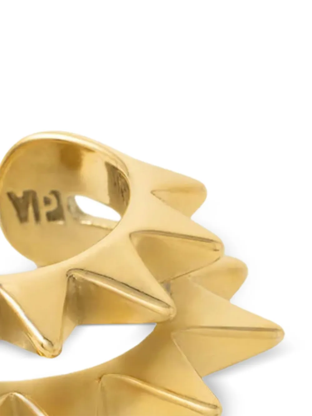  Yparis Pike Double G Spiked Metals Ear Cuff - Gold 