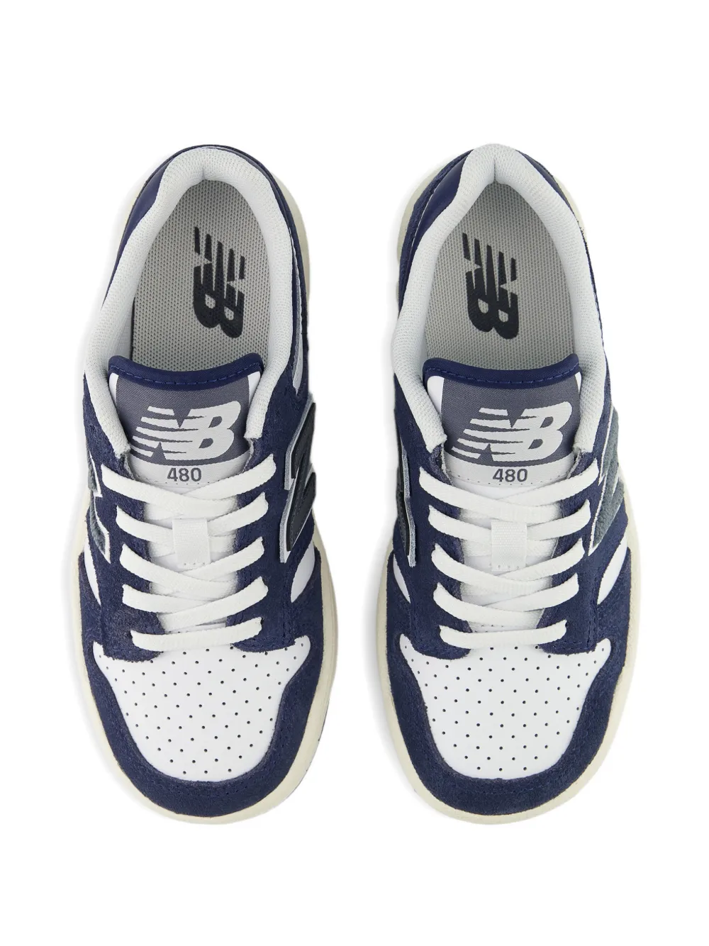 New Balance Kids perforated logo sneakers Blauw