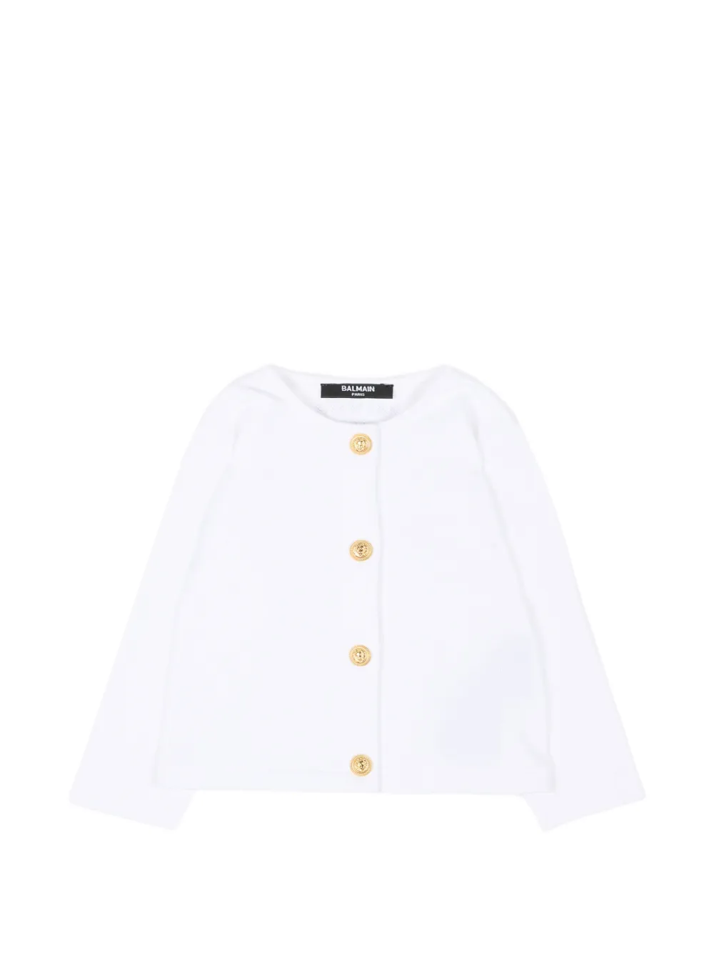Balmain Kids buttoned jacket - Bianco