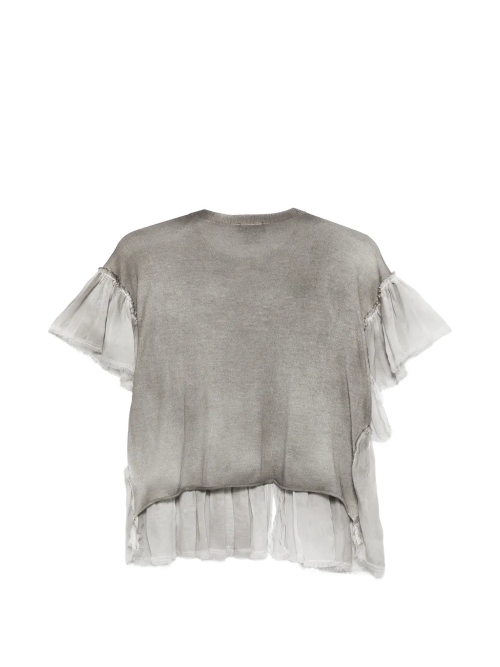  Avant Toi Ruffled T-shirt - Grey 