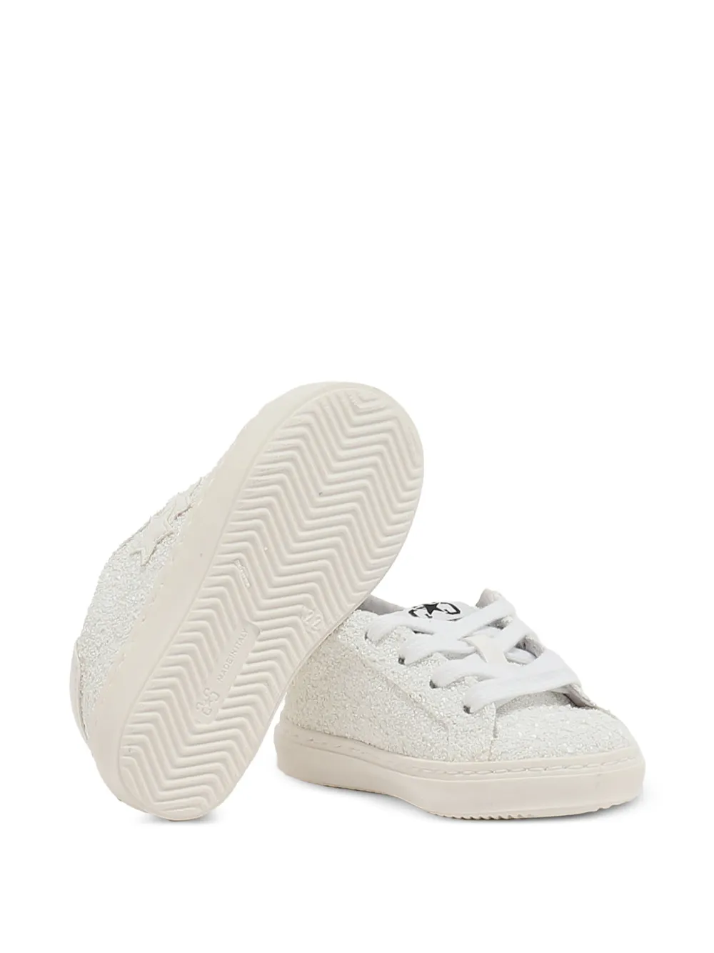 2 Star Kids Sneakers verfraaid met glitter Wit