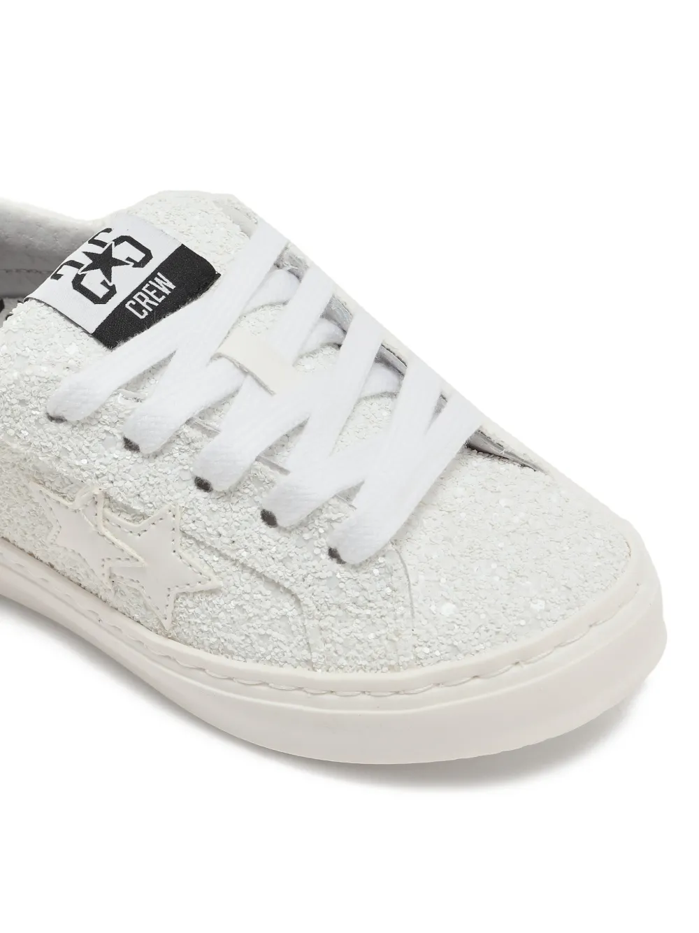 2 Star Kids Sneakers verfraaid met glitter Wit